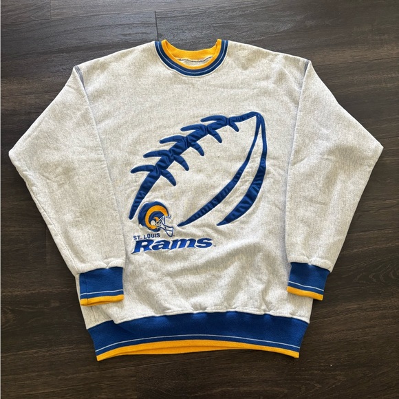 Legends Other - RARE Vintage St. Louis Rams NFL Football Legends Athletic Grey Gold Sweatshirt